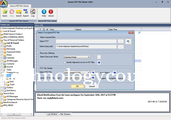 Aryson PST Viewer Screenshots